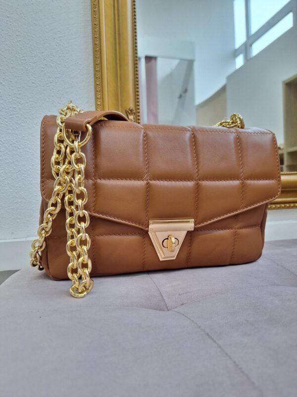 Hnedá kožená kabelka LAURA BIAGGI z pravej kože 110